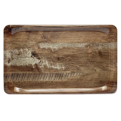 Tablett Holzoptik, Eiche dunkel GN1/1, 53x32.5cm rutschfeste Oberfläche_1