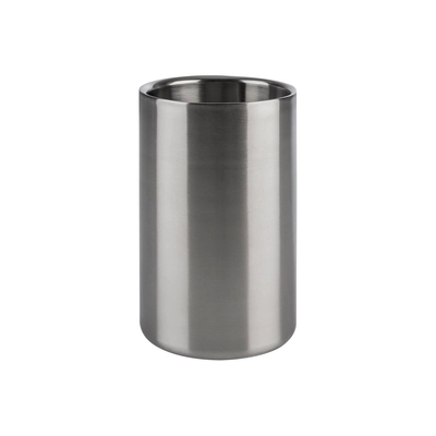 Seau à bouteilles en inox, p. bouteilles: 0.7l- 1l extérieur Ø 12cm, H : 20 cm,poli mat, double paroi_1