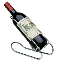 Présentoir à bouteilles de vin Vino, Inox 18/10, pour bouteilles de 7,5 dl, L: 26 x 8,8, H : 18 cm_1