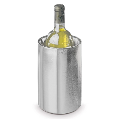 Seau à bouteilles en inox, p. bouteilles: 0.7l- 1l extérieur Ø 12cm, H : 20 cm,poli mat, double paroi_2