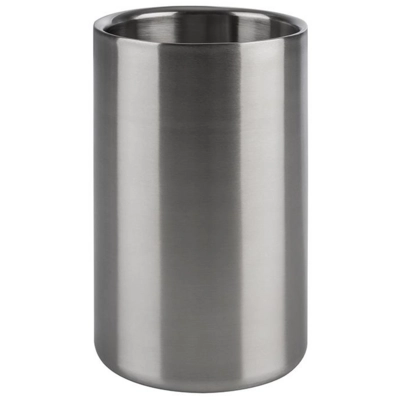 Seau à bouteilles en inox, p. bouteilles: 0.7l- 1l extérieur Ø 12cm, H : 20 cm,poli mat, double paroi_1