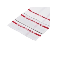 Linges de service mi-fil, rouge 