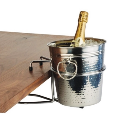 Support de table pour seau à vin, chromé, Ø 18.5cm _2