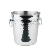 Seau à bouteilles inox,aspect marteau, Ø 21cm, 4 L 
