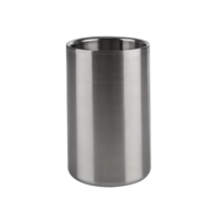 Rafraîchisseur de bouteille Ø 12cm, intérieur 10cm H : 20 cm, poli mat, double paroi
