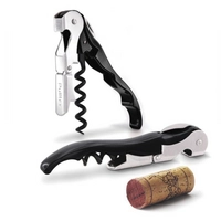 Pulltex Tire-bouchon avec fonction double, noir, L: 12 cm