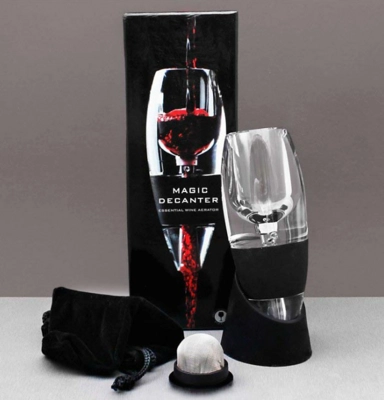 Magic Decanter mit Halterung inkl. Sieb aus durchsichtigem Acryl und Silikon_2