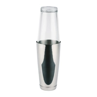 Boston Shaker Silber poliert, CNS, 0.7 Liter, Ø 9 cm, H: 30 cm, mit Glas 400 ml