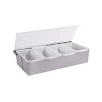 Zutatenbehälter, 4 Schalen 0.5 l, 30 x 14 cm, H: 8.5 cm