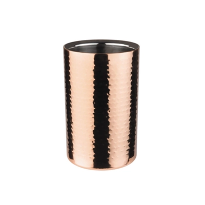 Copper Weinkühler Ø 12 cm, innen Ø 10 cm, Kupfer Look, H: 20 cm, Hammerschlagoptik, doppelwandig_1