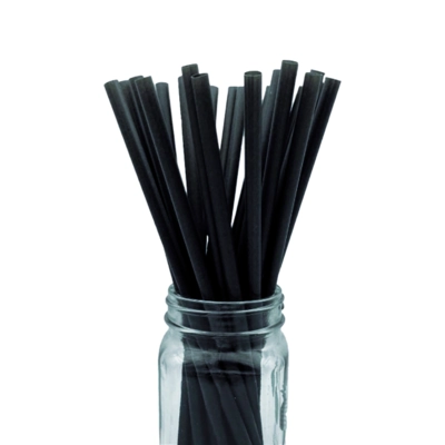 Trinkhalme lang, schwarz, 8x250 mm vollständig biologisch abbaubar_1
