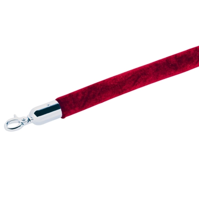 Corde de balisage, rouge foncé, 150 cm, pour systèmes de délimitation, avec mousqueton_1