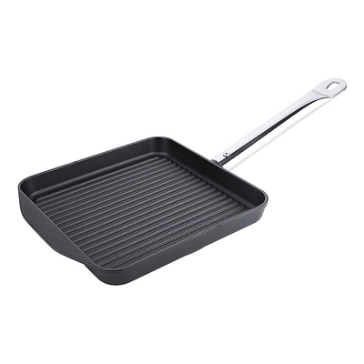 Poêle de gril en fonte émaillée, 24x24 cm, H:3 cm _1