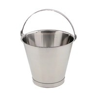 Seau en Inox 18/8, 12 l, Ø 31cm, H: 29 cm 