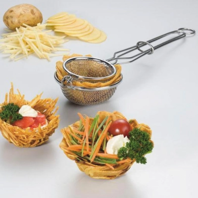 Cuillère pour frire des nids, inox 18/10, Ø 10 cm, L: 37 cm_3