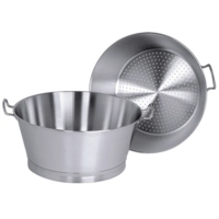 Bassine à légume alum., Ø 58 cm, H: 28 cm, 56 l 