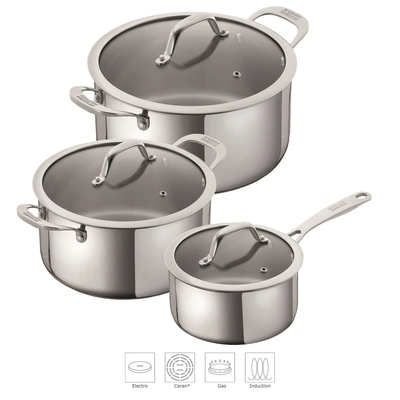 Kuhn Rikon Allround set 3-piece 1.5/3.1/5.4 litre 1 casserole / 2 marmite_1