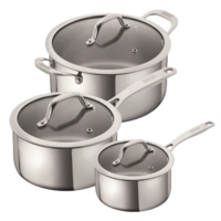 Kuhn Rikon Allround Set 3-teilig 1.5/3.1/5.4 Liter 2 Kasserollen / 1 Kochtopf