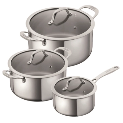 Kuhn Rikon Allround Set 3-teilig 1.5/3.1/5.4 Liter 1 Kasserolle / 2 Kochtöpfe_1
