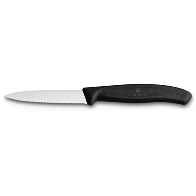 Gemüseschneider mit Wellenschliff, Griff schwarz, L: 11 cm, L: Klinge 8 cm_1
