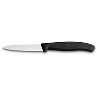 Gemüseschneider mit Wellenschliff, Griff schwarz, L: 11 cm, L: Klinge 8 cm