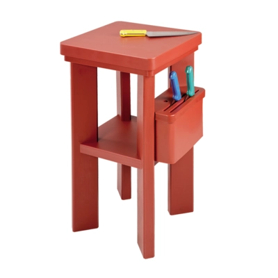 Hackstock mit Messerhalter, braun 40x40cm,  H: 90 cm_1