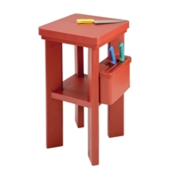 Hackstock mit Messerhalter, braun 40x40cm,  H: 90 cm