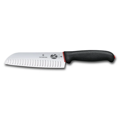 Dual Grip, couteau Santoku, L: de lame 17 cm alvéolée_1