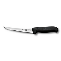 Fibrox, couteau à désosser, L: de lame 15 cm,  courbé, lame flexible, noir