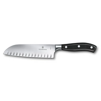 Grand Maître, couteau Santoku, longueur 30.7 cm,  L: de lame 17 cm, alvéolée