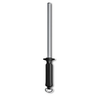 Fusil à aiguiser, longueur 23 cm,  revêtement diamanté, ovale, noir