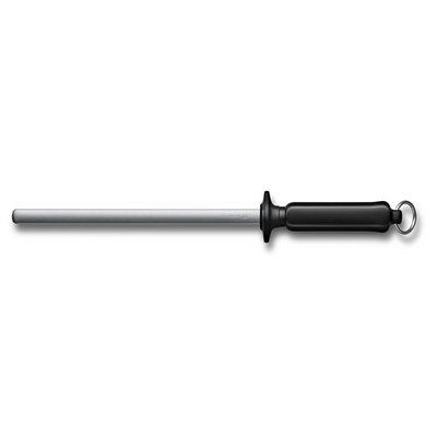 Fusil à aiguiser, longueur 23 cm, revêtement diamanté, ovale, noir_3
