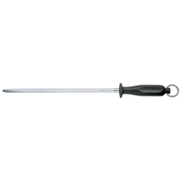 Fusil de boucher, L: 30 cm, grain fin, ovale, noir 