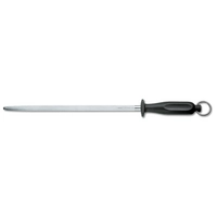 Fusil de boucher, L: 30 cm, grain fin, rond, noir 