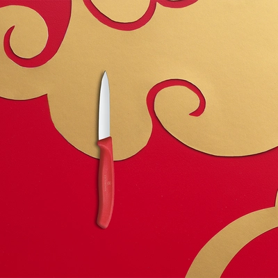Swiss Classic, couteau d'office, L: de lame 8 cm,  droit, pointe moyenne, rouge_3