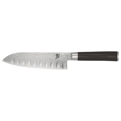 Shun Serie Damaststahl Santoku mit Kullenschliff Klingenlänge 16.5cm_1