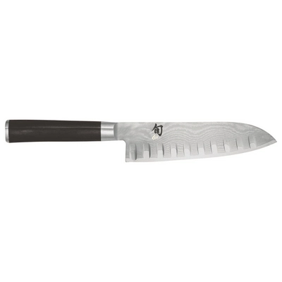 Shun Serie Damaststahl Santoku mit Kullenschliff Klingenlänge 16.5cm_2