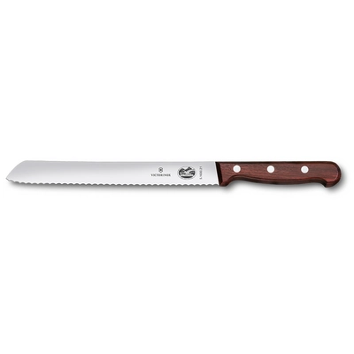Brotmesser mit Wellenschliff, Klinge 21 cm Rosewood - Griff aus Palisanderholz_1