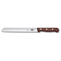 Brotmesser mit Wellenschliff, Klinge 21 cm Rosewood - Griff aus Palisanderholz