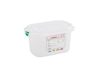 GN 1/9 Vorrats -/ Transportbehälter, H: 150 mm, 176x108 mm, 1 Liter, mit HACCP Codierung_1