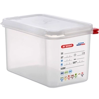 GN 1/4 Vorrats -/ Transportbehälter, H: 150 mm, 265x162 mm, 4.3 Liter, mit HACCP Farbclip_1