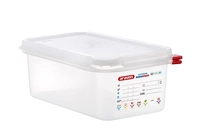 GN 1/4 Récipient stockage / transport, H: 100 mm, 265x162 mm, 2.8 litres, avec Colorclip HACCP_1