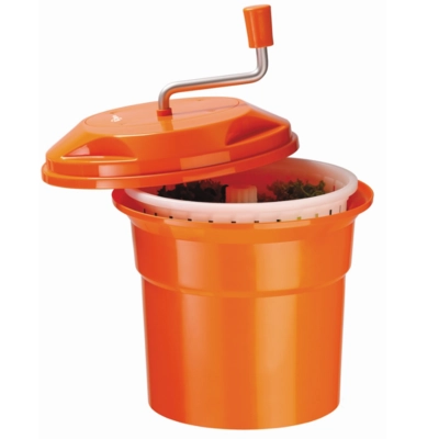 Salatschleuder manuell, orange, 25 Liter Ø 42 cm, H: 52 cm_1