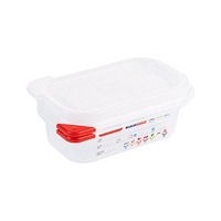 GN 1/9 Behälter Polypropylen, H: 65 mm, 176x108 mm, 0.6 Liter, mit HACCP Farbclip