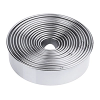 Emporte-pièces ronds lisses set de 12, 2.5 x10.5cm 