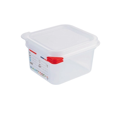 GN 1/6 Behälter Polypropylen, H: 100 mm, 176x162 mm, 1.7 Liter, mit HACCP Farbclip_1