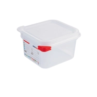 GN 1/6 Behälter Polypropylen, H: 100 mm, 176x162 mm, 1.7 Liter, mit HACCP Farbclip