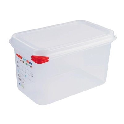 GN 1/4 Behälter Polypropylen, H: 150 mm, 265x162 mm, 4.3 Liter, mit HACCP Farbclip_1