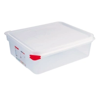 GN 1/2 Behälter Polypropylen, H: 100 mm, 325x265 mm, 6.5 Liter, mit HACCP Farbclip