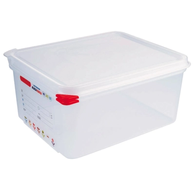 GN 1/2 Behälter Polypropylen, H: 150 mm, 325x265 mm, 10 Liter, mit HACCP Farbclip_1